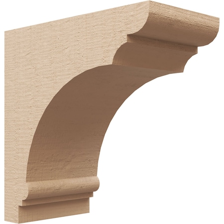 Ekena Millwork 6"W x 12"D x 12"H Classic Hughes Rough Cedar Woodgrain TimberThane Corbel, Primed Tan CORUR06X12X12HUGRCPR